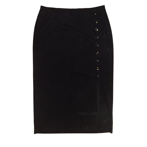 NWOT New York Clothing Co. NYCC Black Skirt Size L Elastic Waist - Picture 1 of 10